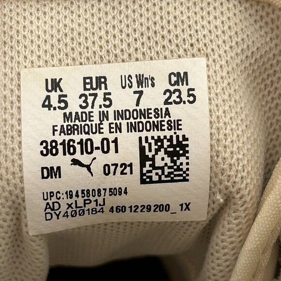 Puma Cali Star Ivory Womens 7 mid lace up leather & ripstop stacked sole sneaker - Picture 11 of 14